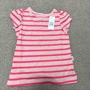 New Gap Striped Short Sleeve Shirt Dress / Tunic for Baby Girl - 6-12 months